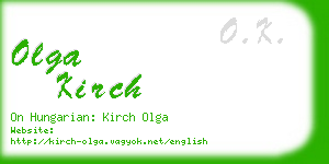 olga kirch business card